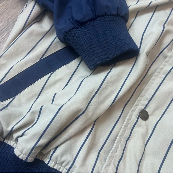 Chicago Cubs Majestic Cooperstown Collection Pinstripe Jacket Mens Size Large - Picture 9 of 16